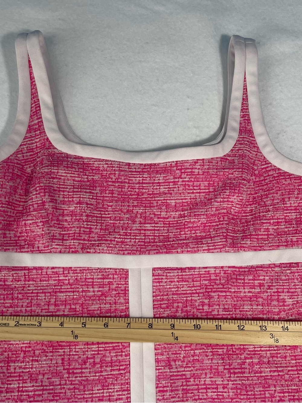 La Nouvelle Renaissance Pink Tweed Mini Dress Size 10 Sleeveless Sheath Preppy - Picture 7 of 8